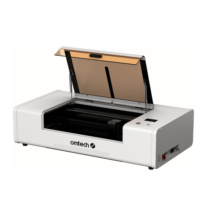 OMTech Polar Lite 55W desktop CO2 laser cutter and engraver, a beginner-friendly all-in-one machine