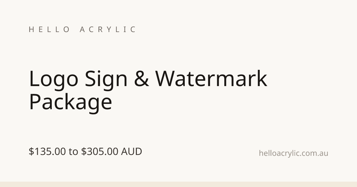 Logo Sign & Watermark Package