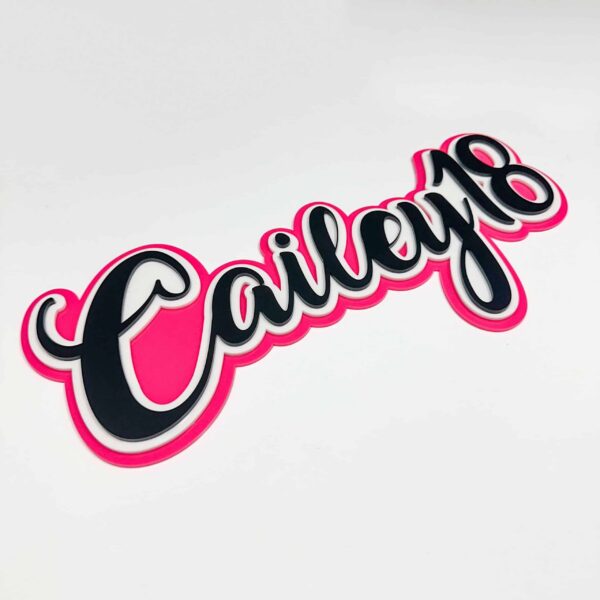 Triple Layer Acrylic Name Sign Personalised 3D Decor