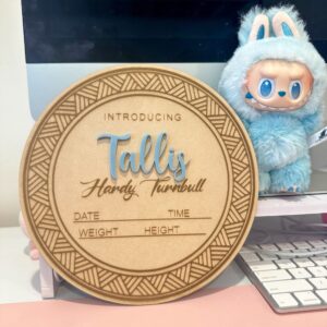 Baby Announcement Plaque Maori New Zealand Art