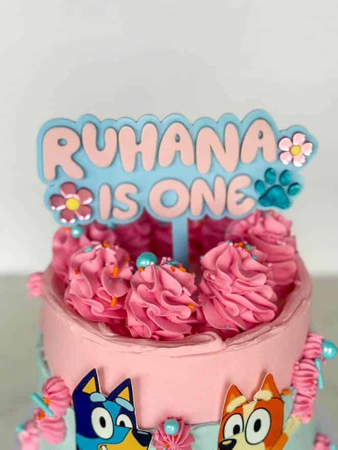Custom Acrylic Cake Topper Personalised Double Layer