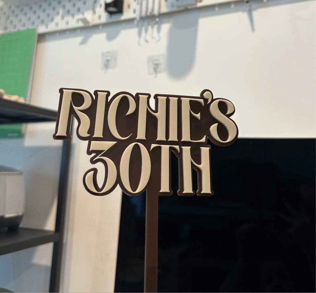 Custom Acrylic Cake Topper Personalised Double Layer