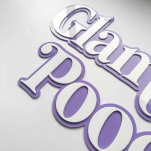 Custom double-layered acrylic business sign with a logo. Personalised, handcrafted, and bespoke. Acrylic.