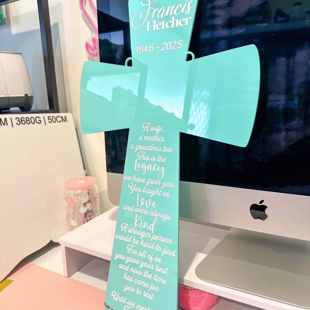 In Loving Memory Cross | Personalised Memorial Plaque