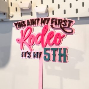 My Rodeo Theme Cake Topper