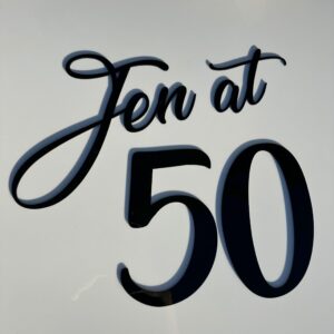 Single layer custom event sign made from clear acrylic, ready for personalisation. Personalised, custom, event sign, made.
