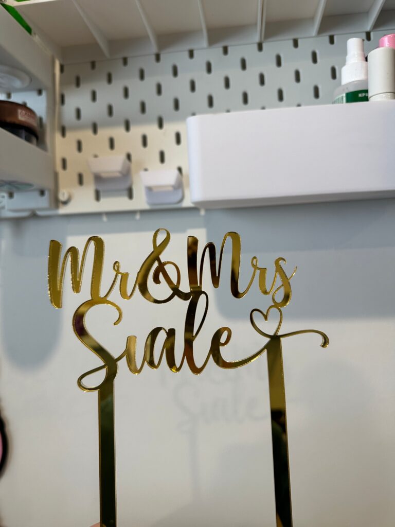 Custom Acrylic Cake Topper Personalised Single Layer