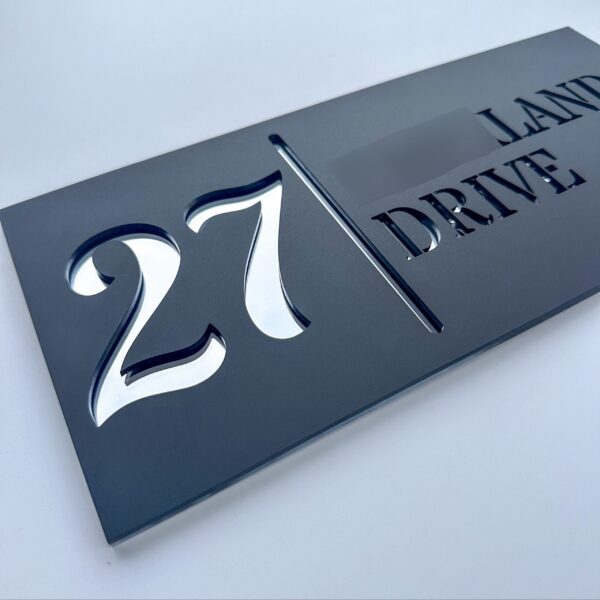 Custom Laser-Cut Acrylic House Sign - Modern Address Plaque for Homes & Offices - Premium Perspex Finish