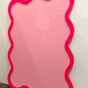 Wave Acrylic Event Board Sign with Border | Multi Size - A custom, handcrafted, event board sign made from layered, mirrored.