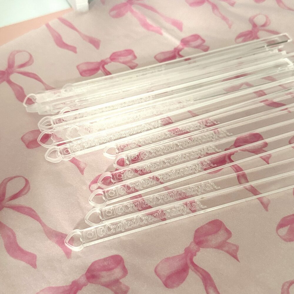 Personalised Acrylic Cake Topper Sticks with Instagram Logo