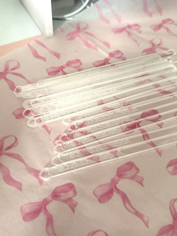Personalised Acrylic Cake Topper Sticks with Instagram Logo