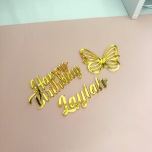 Butterfly Acrylic Cake Charm Set - Custom Cake Froppers