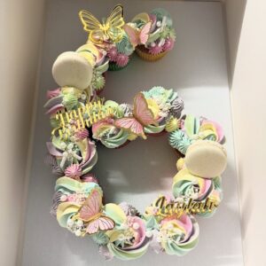 Acrylic cake charm set, custom cake froppers, with butterfly design, ready for personalisation.