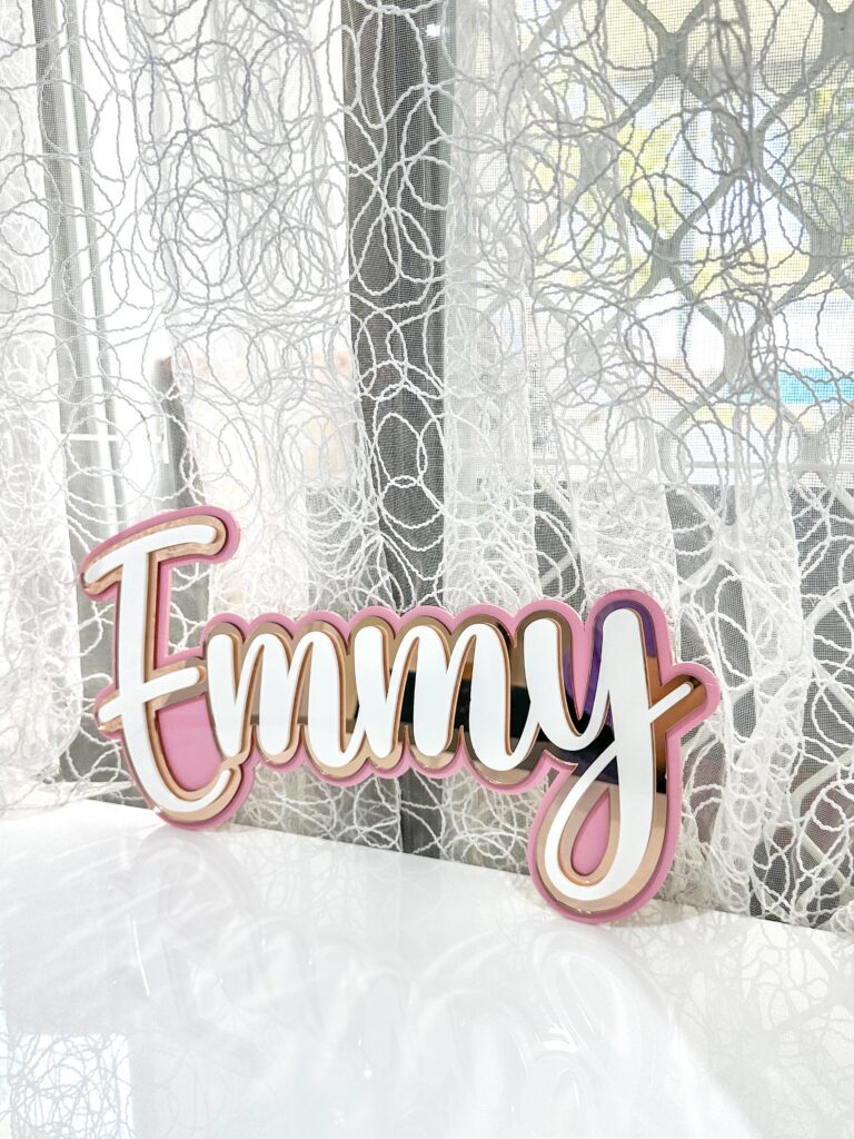 Double Layer Acrylic Name Sign