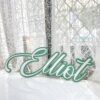 acrylic name sign with a double layer design, personalised, ready for customisation.