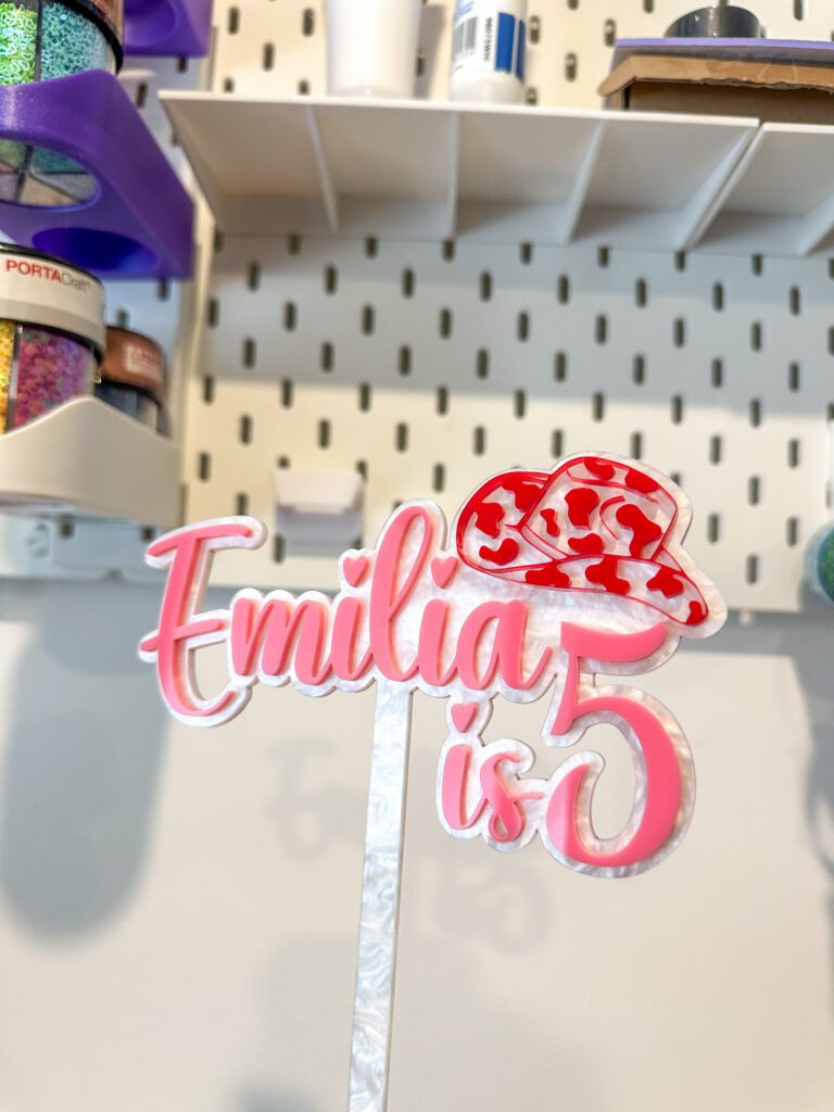 Custom Acrylic Cake Topper Personalised Double Layer