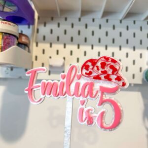 Custom Acrylic Cake Topper Personalised Double Layer