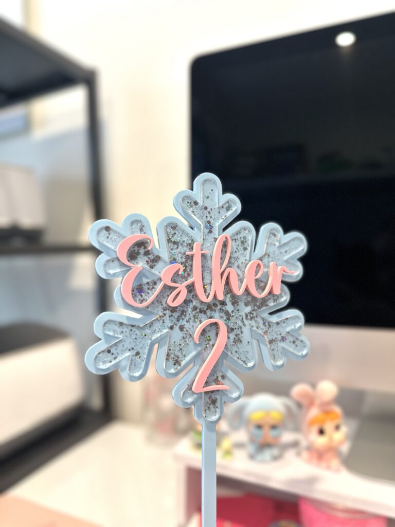 Custom Acrylic Cake Topper Personalised Double Layer