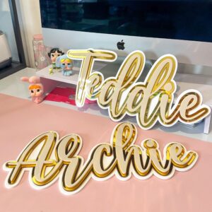 Triple Layer Acrylic Name Sign Personalised 3D Decor