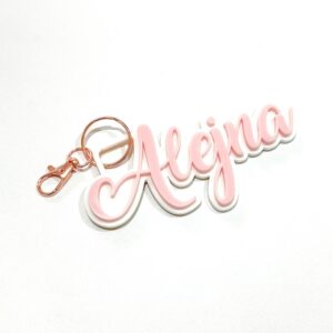 Personalised School Keychains – Custom Name & Colour Bag Tags – Daycare Essentials for Parents