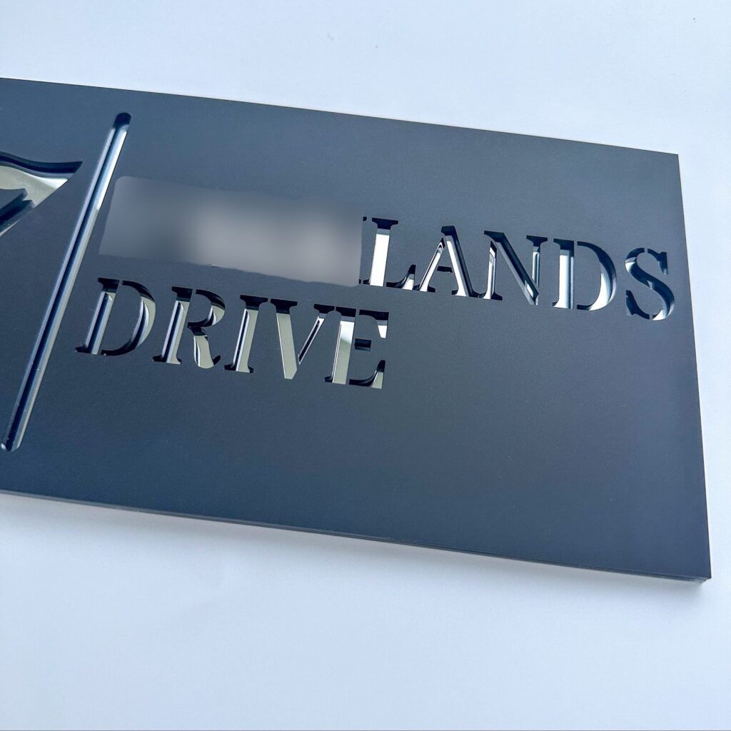 Personalised House Number - Laser-Engraved Acrylic Sign - Choose Font/Style for Entrance Decor