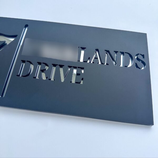 Personalised House Number - Laser-Engraved Acrylic Sign - Choose Font/Style for Entrance Decor