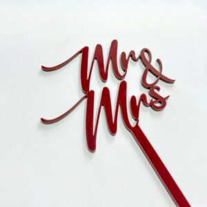 Custom Acrylic Cake Topper - Personalised Single-Layer Design for Weddings & Birthdays - Any Text or Name