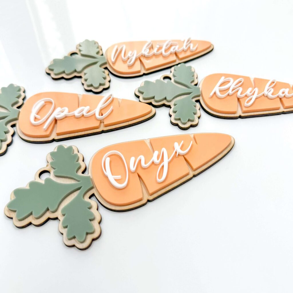 Easter Carrot Name Tag – Adorable Customizable Gift Tag for Easter Baskets, Treat Bags & Holiday Presents
