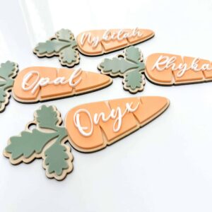 Easter Carrot Name Tag – Adorable Customizable Gift Tag for Easter Baskets, Treat Bags & Holiday Presents