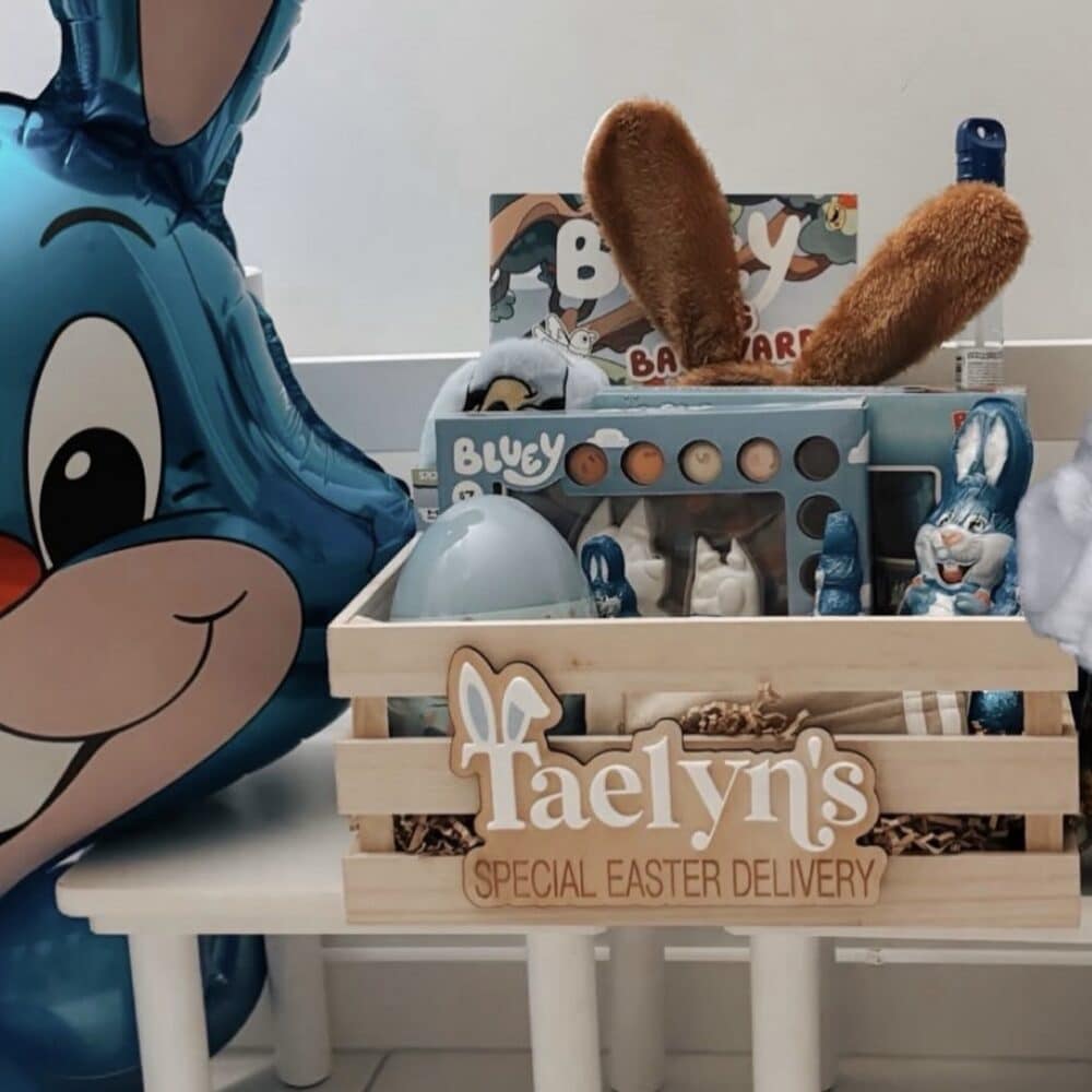 Personalised Easter Bunny Delivery Box Plaque