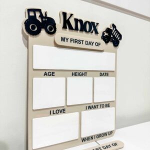 First &amp; Last Day of School Personalised Acrylic Board