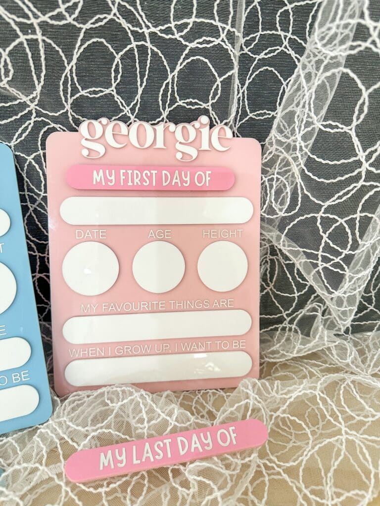 First &amp; Last Day of School Personalised Acrylic Board