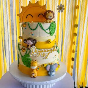 Acrylic cake topper with a double layer design, customised with a personal message. A unique and special addition to any.