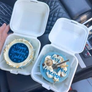 Engraved Mirror Circle Cake Topper Personalised