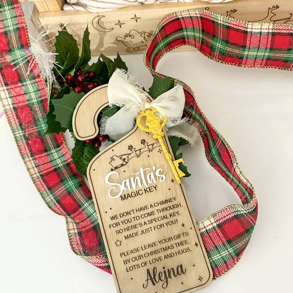 Personalised acrylic display plaque on a neutral background, shown from the front.