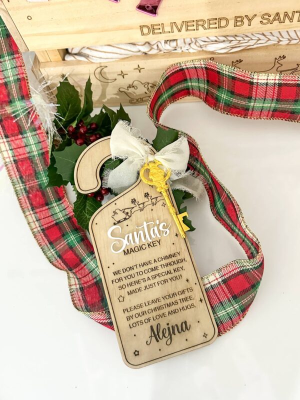Personalised acrylic display plaque on a neutral background, shown from the front.