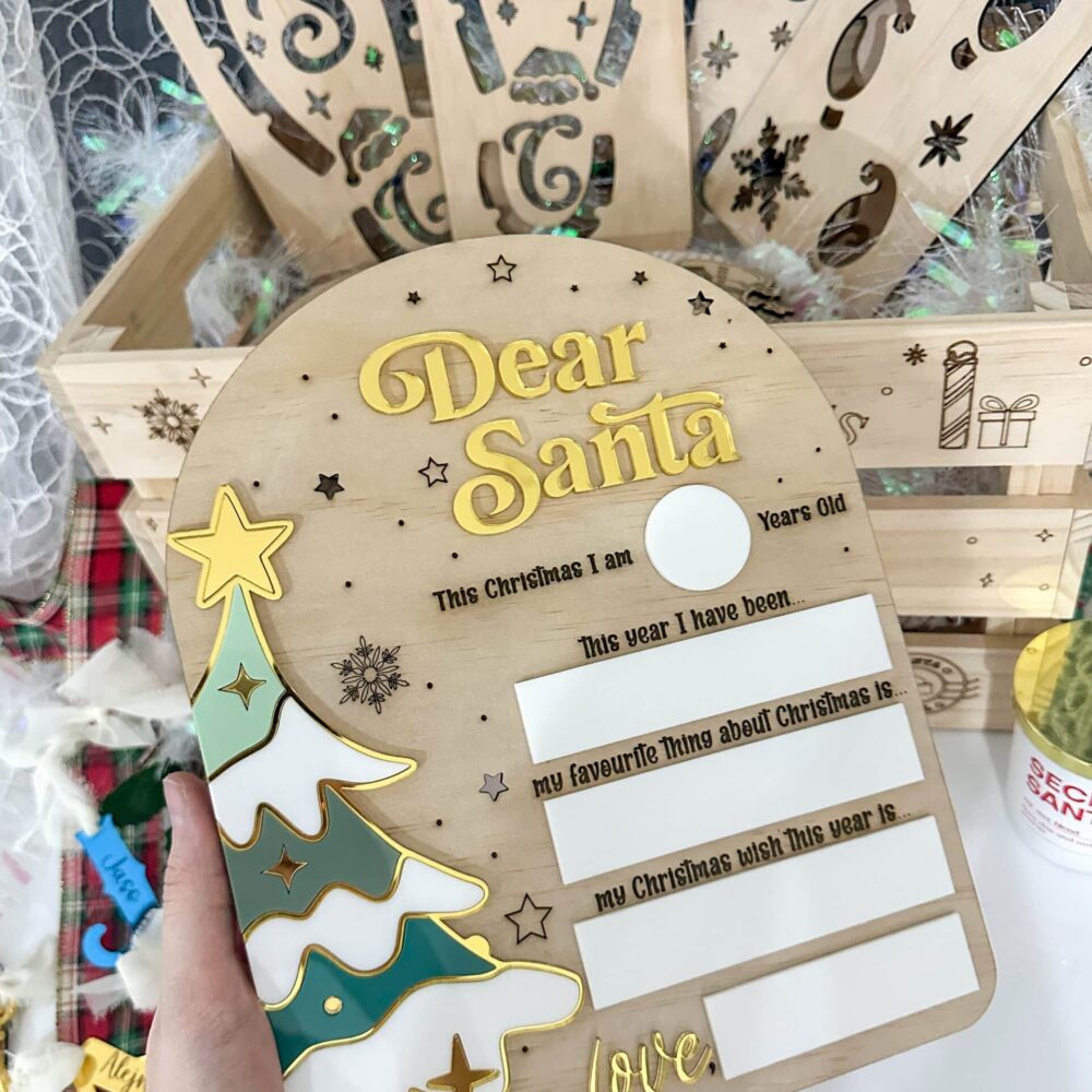 Dear Santa Board | Personalised Christmas Keepsake