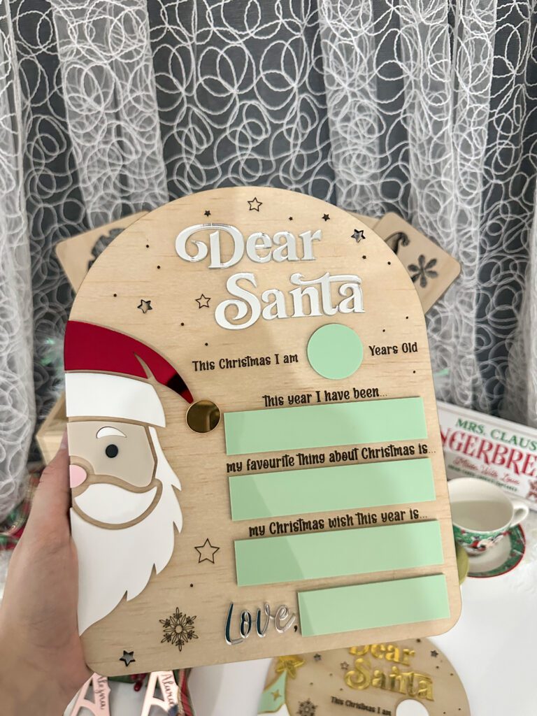 Dear Santa Board | Personalised Christmas Keepsake