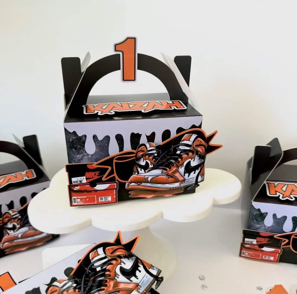 Custom party favour boxes, made of layered acrylic, in any theme, with a personal touch.