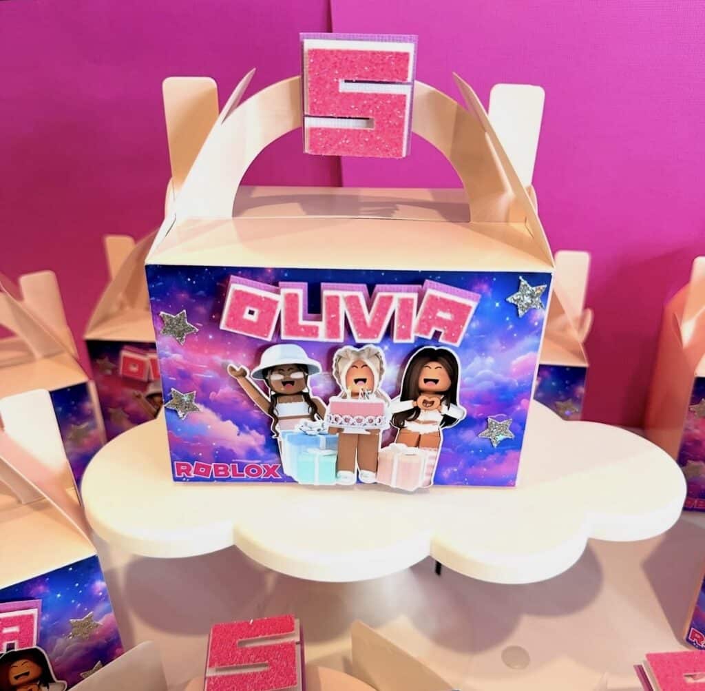 Custom Party Favour Boxes Personalised with any theme, made from layered acrylic, perfect for a special occasion.