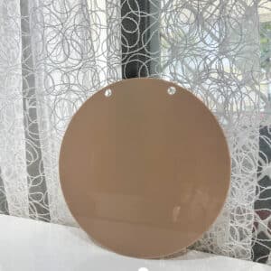 Personalised acrylic name sign on a neutral background.