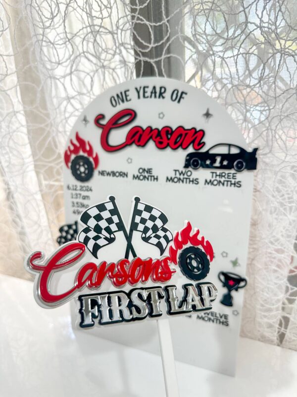 Personalised Acrylic Name Wall Sign Personalised acrylic name sign photographed on a neutral background.