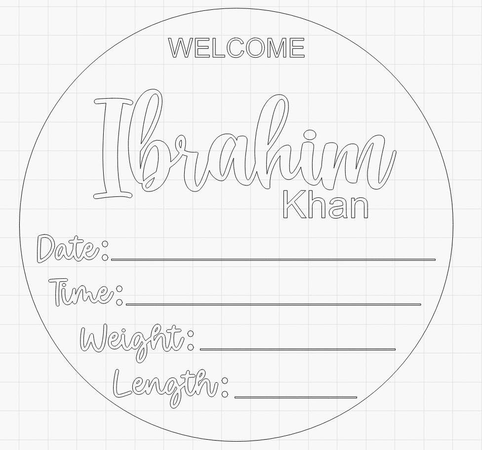 Rectangular clear acrylic sign photographed on a plain white background.