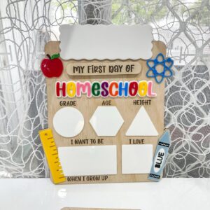 Vertical personalised acrylic name sign on clear acrylic panel.