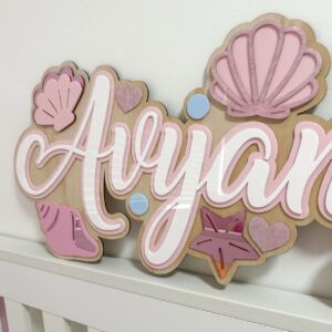 Custom theme triple layer name sign, made from layered acrylic, with a personal touch. A unique and special gift for any.