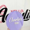 acrylic door sign for kids rooms and nursery, custom, handcrafted, personalised name sign.