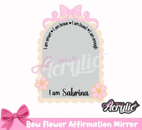 Personalised Acrylic Affirmation Plaque Acrylic plaque displaying an affirmation message in clear typography.