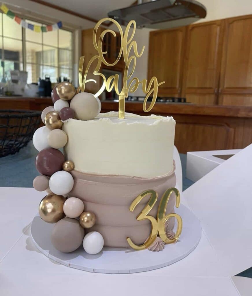 Custom Acrylic Cake Topper Personalised Single Layer