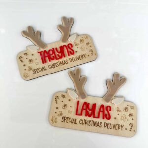 Personalised acrylic name plaque showing a single name for room decor.