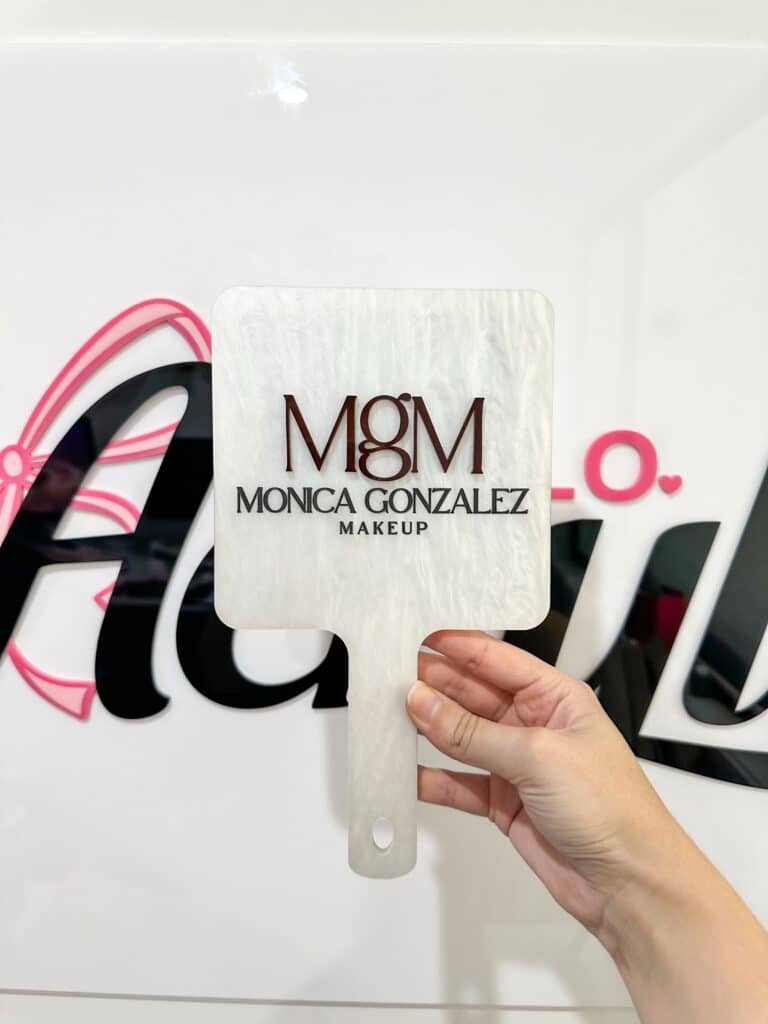 Custom Handheld Acrylic Mirrors for Salons